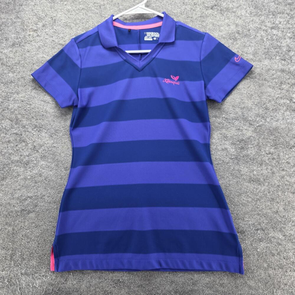 Nike Golf Polo Shirt Womens Small Purple Blue Dri-FIT Tour Performance Kaanapali